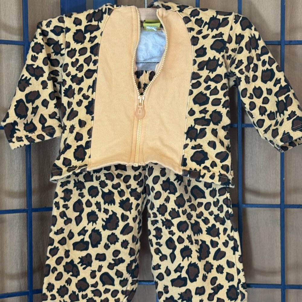 Cheetah Leopard Costume Set 12M Halloween Fleece Lined